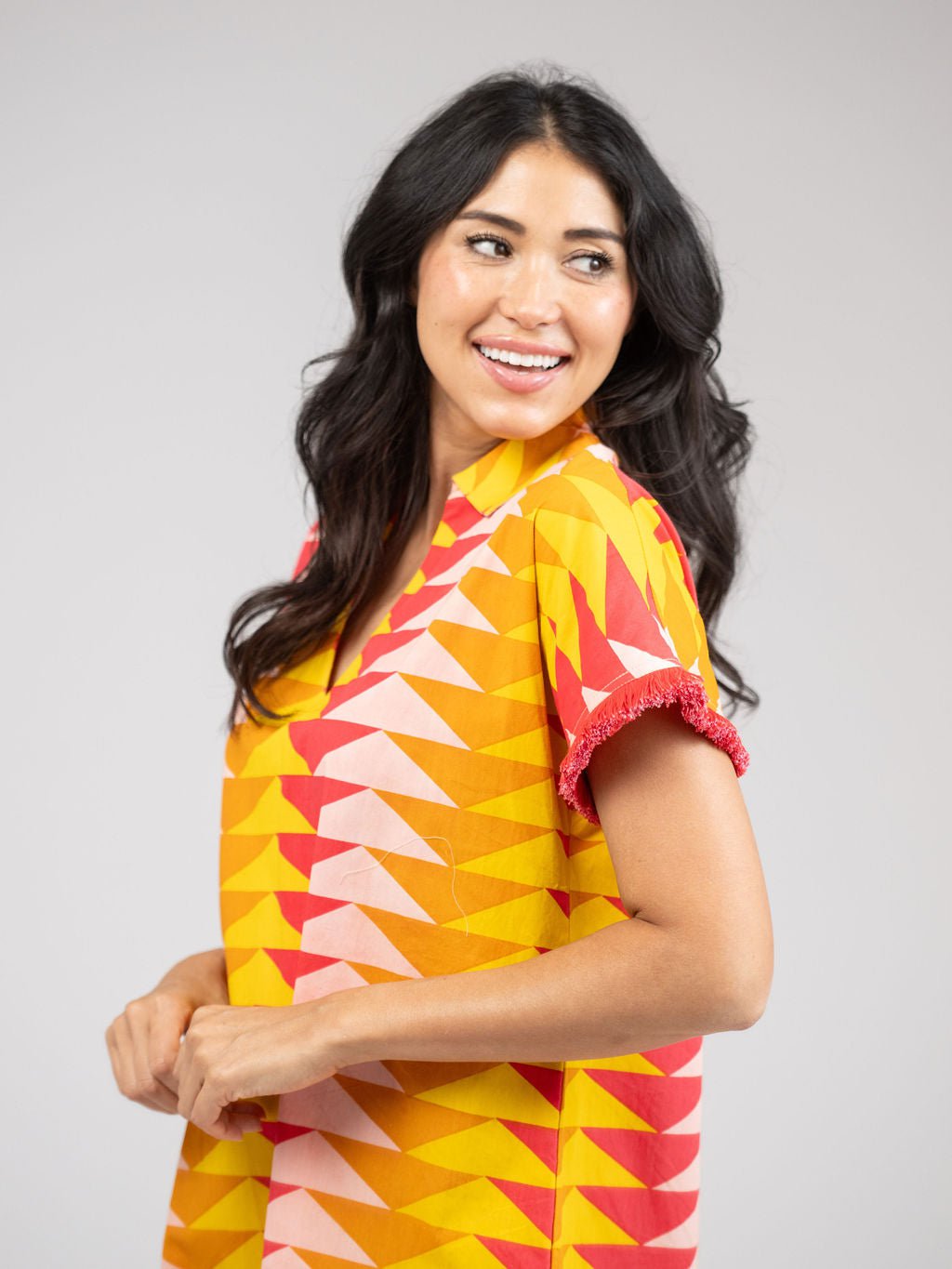 Beau & Ro Dress The Beach Tunic | Sunset Bagru Triangle