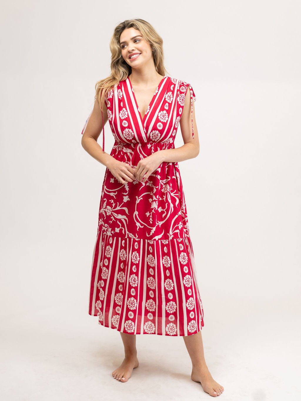 Beau & Ro Dress Small SAMPLE | The Blaire Dress | Pink Jodhpur Swirl | Small