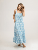 Beau & Ro Dress Small SAMPLE | The Chase Dress | Blue Starburst | Small