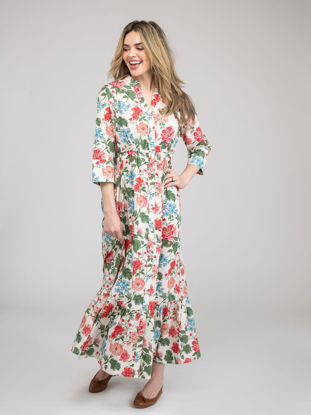 Beau & Ro Dress The Christie Dress | Ivory Fancy Flower