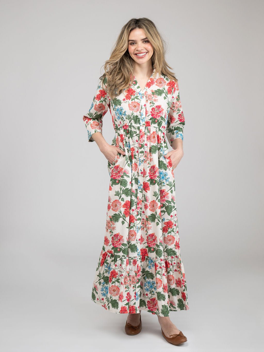 Beau & Ro Dress The Christie Dress | Ivory Fancy Flower