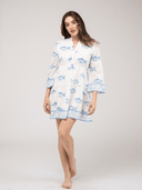Beau & Ro Dress The Claire Mini Dress | White Fish