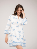 Beau & Ro Dress The Claire Mini Dress | White Fish