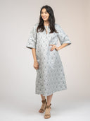 Beau & Ro Dress The Cornelia Midi Dress | Silver