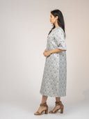 Beau & Ro Dress The Cornelia Midi Dress | Silver