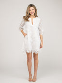 Beau & Ro Dress The Cornelia Mini Dress | White 3D Flower