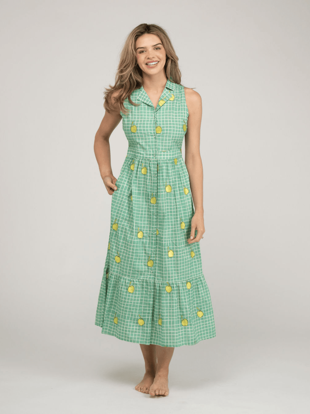 Beau & Ro Dress The Eliza Dress | Lemon Check