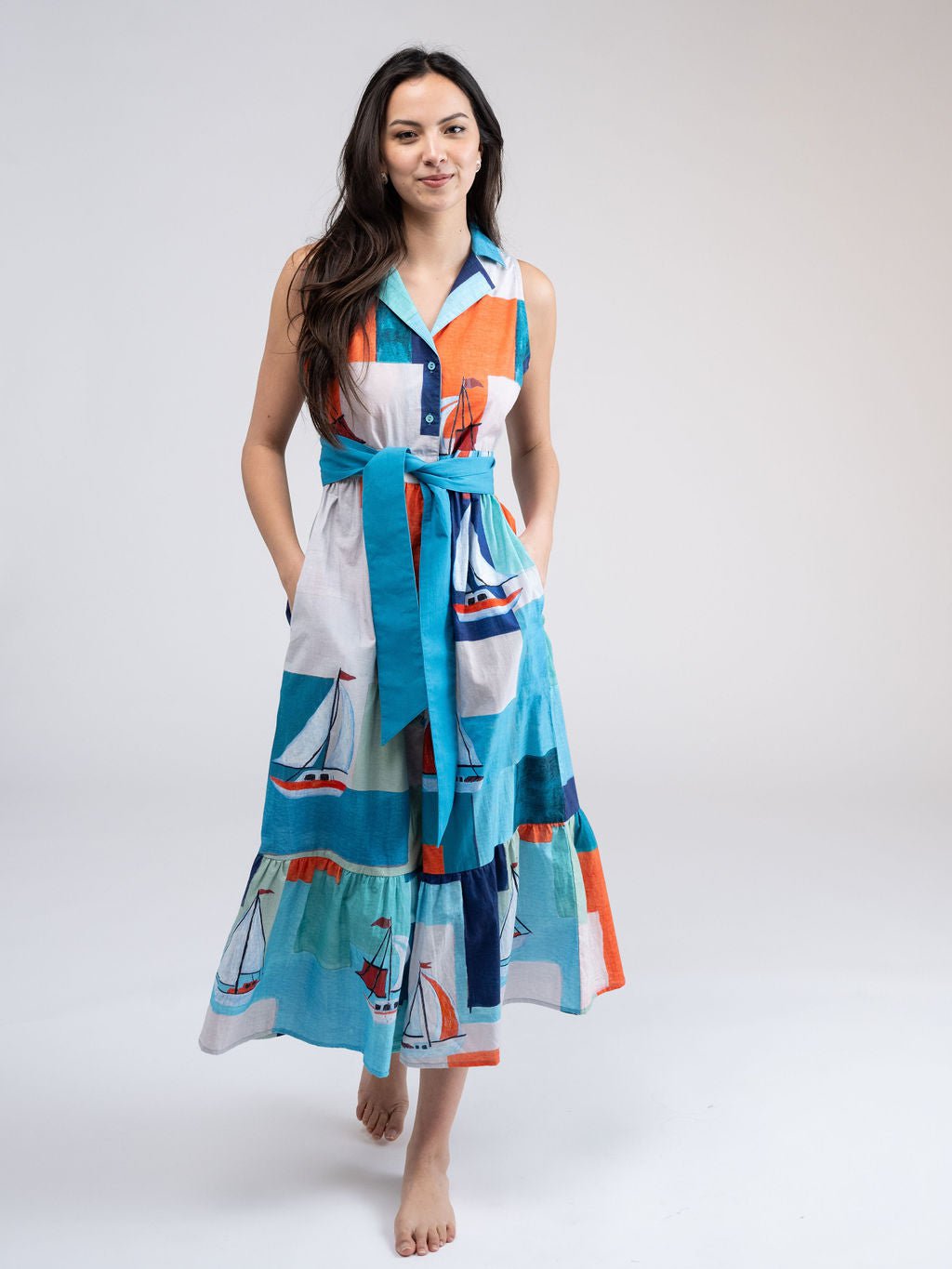 Beau & Ro Dress Small SAMPLE | The Eliza Dress | Sail Away | Small