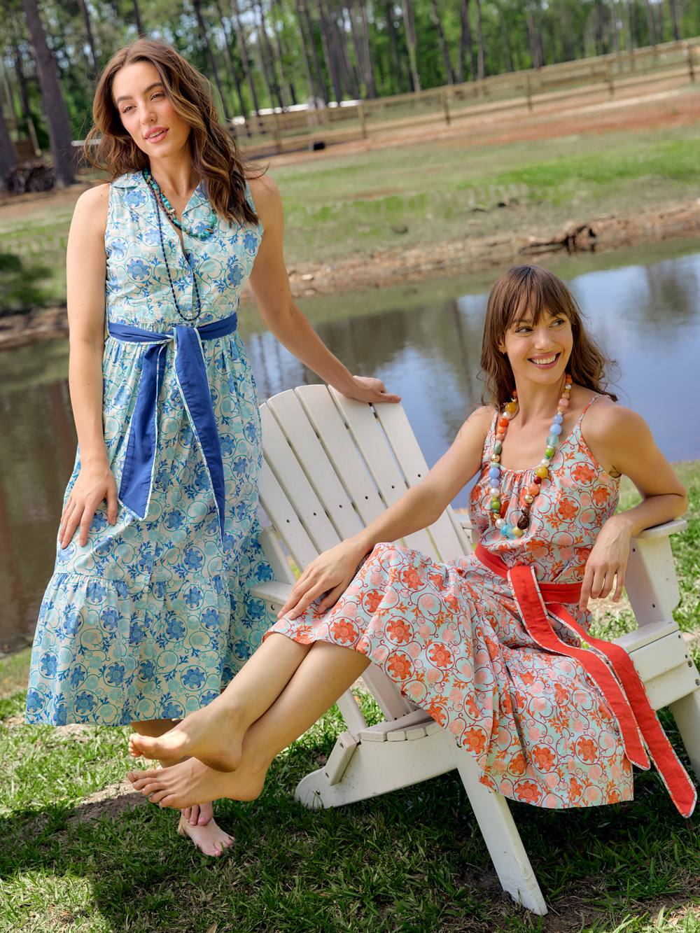 Beau & Ro Dress The Eliza Dress | White Garden Swirl