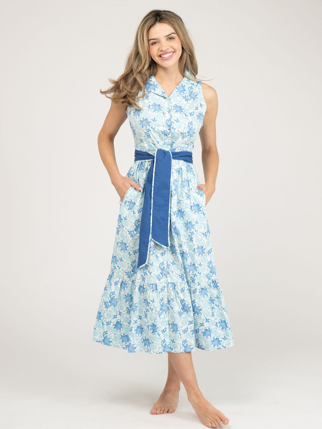 Beau & Ro Dress The Eliza Dress | White Garden Swirl