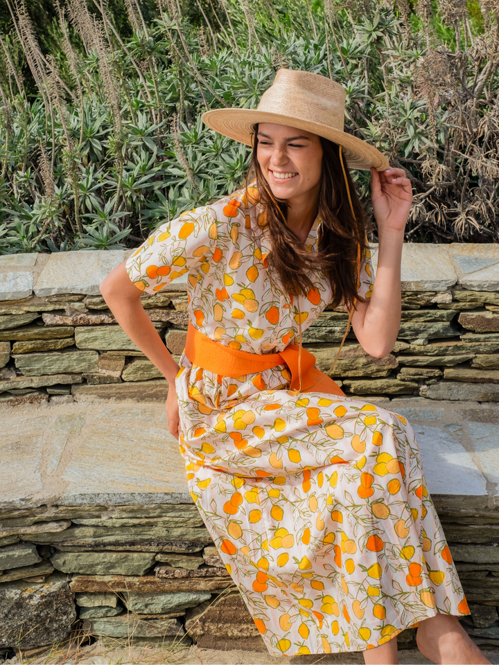 Beau & Ro Dress The Elle Maxi Dress | Clementine Citrus