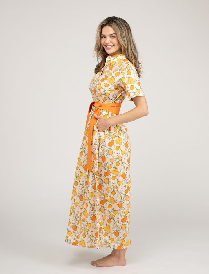 Beau & Ro Dress The Elle Maxi Dress | Clementine Citrus