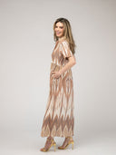 Beau & Ro Dress The Elle Maxi Dress | Eco Brown Ikat