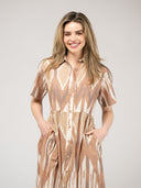 Beau & Ro Dress The Elle Maxi Dress | Eco Brown Ikat