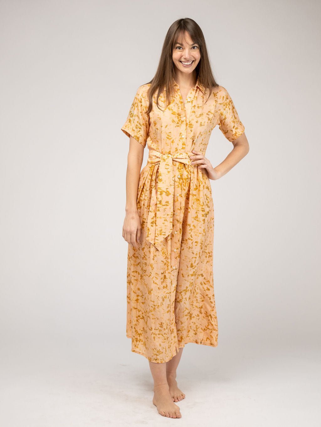 Beau & Ro Dress The Elle Maxi Dress | Eco Marigold Blush