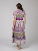 Beau & Ro Dress The Elle Maxi Dress | Eco Purple Ikat