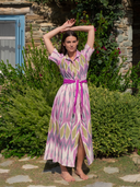 Beau & Ro Dress The Elle Maxi Dress | Eco Purple Ikat