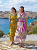 Beau & Ro Dress The Elle Maxi Dress | Eco Purple Ikat
