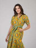 Beau & Ro Dress The Elle Maxi Dress | Eco Yellow Ikat