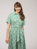 Beau & Ro Dress The Elle Maxi Dress | Green Flower Check