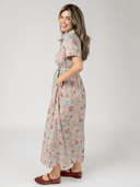 Beau & Ro Dress The Elle Maxi Dress in Maroon Jardin