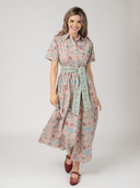 Beau & Ro Dress The Elle Maxi Dress in Maroon Jardin