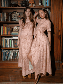 Beau & Ro Dress The Elle Maxi Dress in Rose Autumn Stems