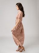 Beau & Ro Dress The Elle Maxi Dress in Rose Autumn Stems