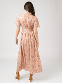 Beau & Ro Dress The Elle Maxi Dress in Rose Autumn Stems