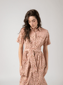 Beau & Ro Dress The Elle Maxi Dress in Rose Autumn Stems