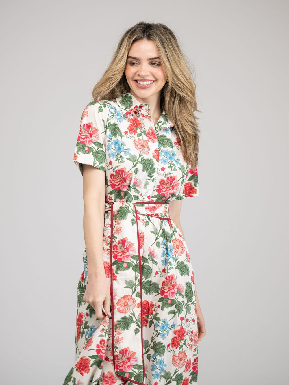 Beau & Ro Dress The Elle Maxi Dress | Ivory Fancy Flower
