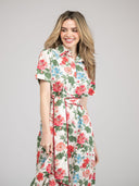 Beau & Ro Dress The Elle Maxi Dress | Ivory Fancy Flower