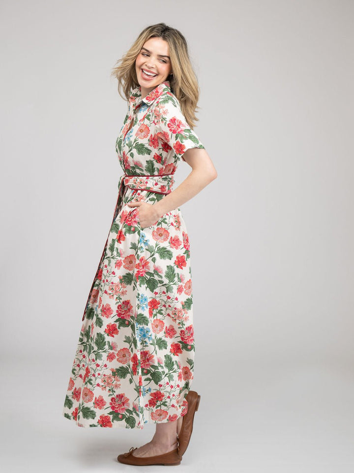 Beau & Ro Dress The Elle Maxi Dress | Ivory Fancy Flower