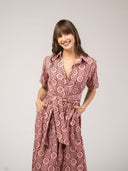 Beau & Ro Dress The Elle Maxi Dress | Pink Flower Check