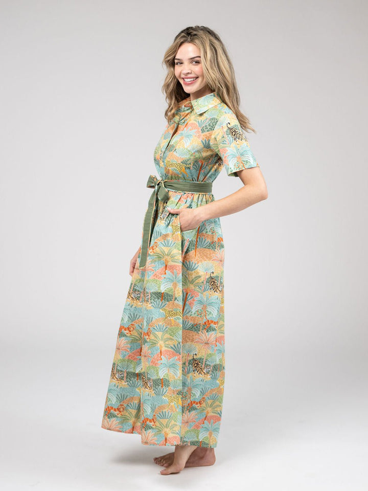 Beau & Ro Dress The Elle Maxi Dress | Safari Multi