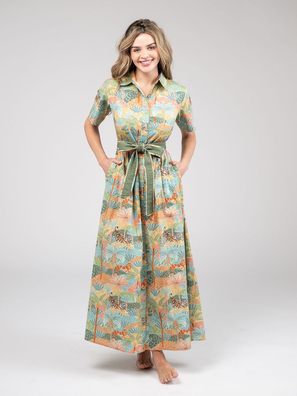 Beau & Ro Dress The Elle Maxi Dress | Safari Multi