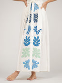 Beau & Ro Dress The Elle Maxi Dress | White Aqua Appliqué