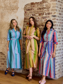 Beau & Ro Dress The Eloise Dress | Atlantic Bagru Triangle