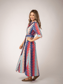 Beau & Ro Dress The Eloise Dress | Atlantic Bagru Triangle