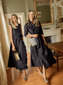 Beau & Ro Dress The Eloise Dress | Black Dupioni