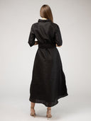 Beau & Ro Dress The Eloise Dress | Black Dupioni