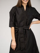 Beau & Ro Dress The Eloise Dress | Black Dupioni