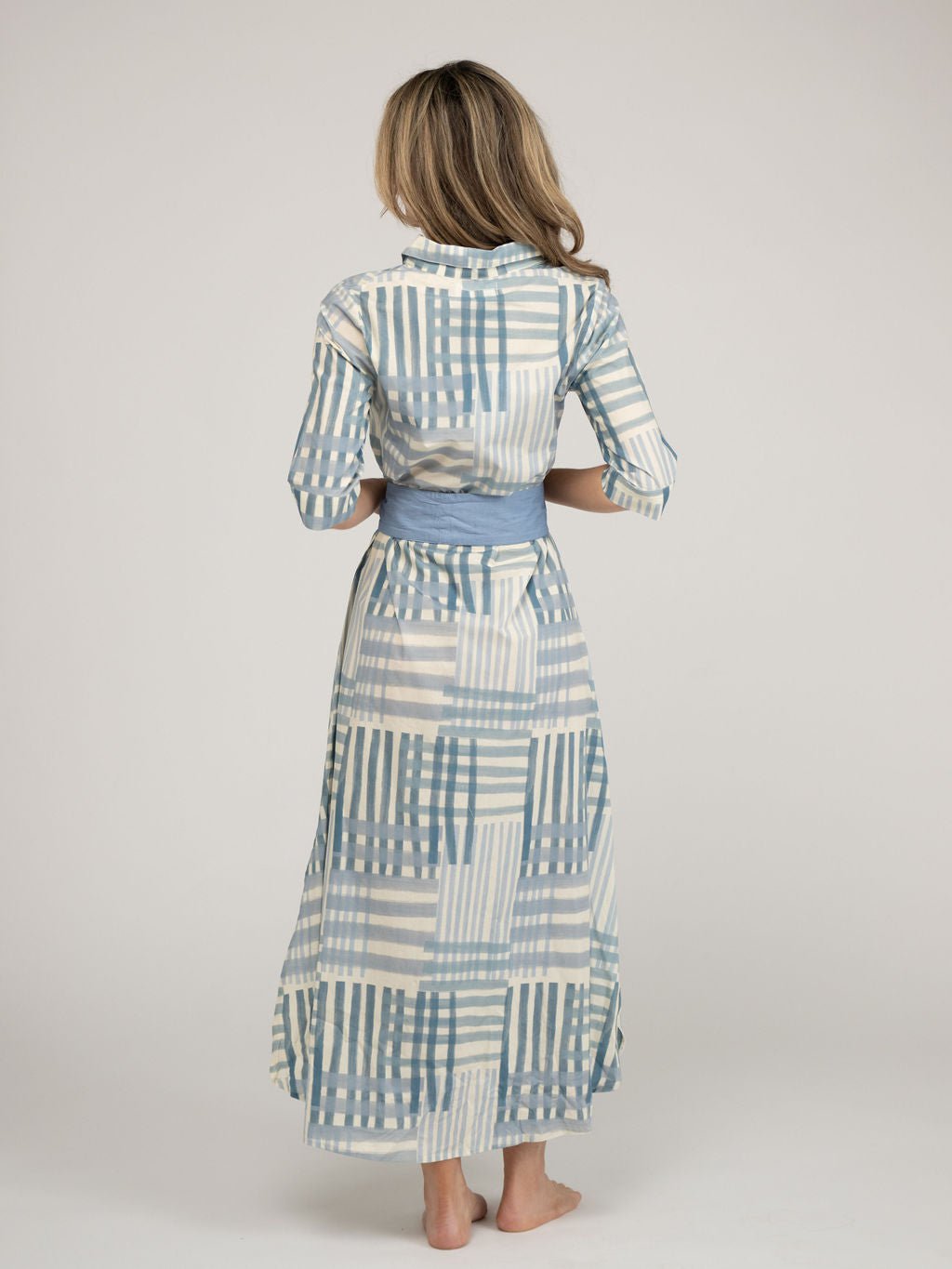 Beau & Ro Dress The Eloise Dress | Blue Check