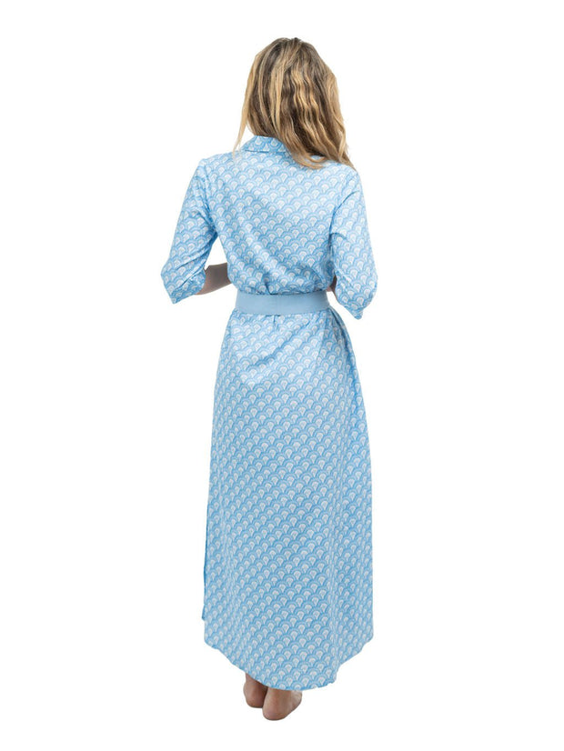 Beau & Ro Dress The Eloise Dress | Blue Scallop