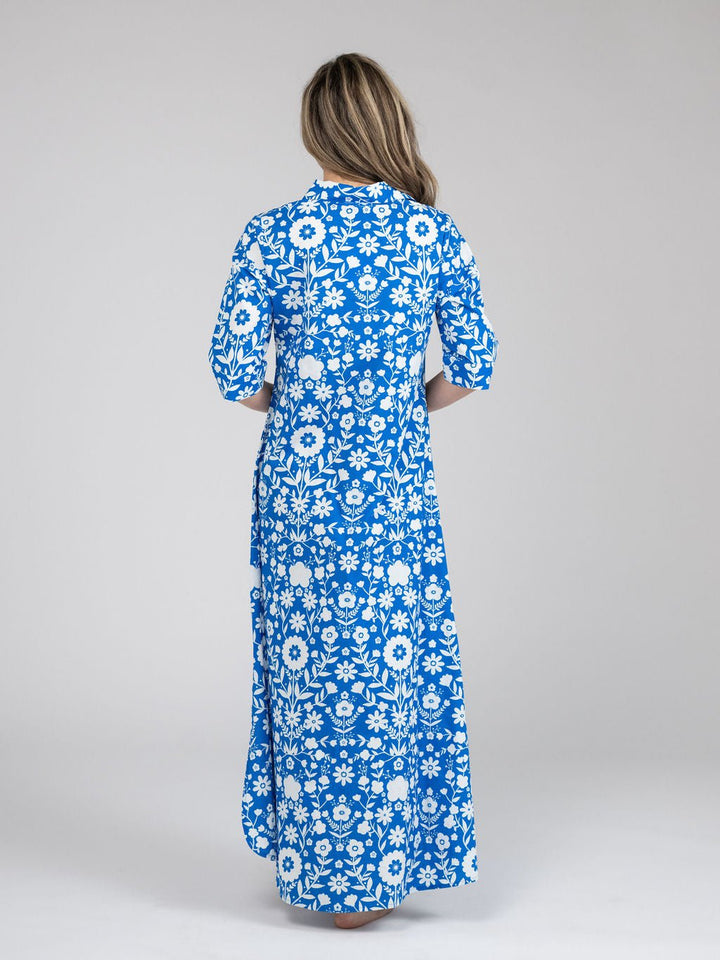 Beau & Ro Dress The Eloise Dress | Cobalt Folk Flower