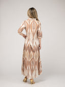 Beau & Ro Dress The Eloise Dress | Eco Brown Ikat