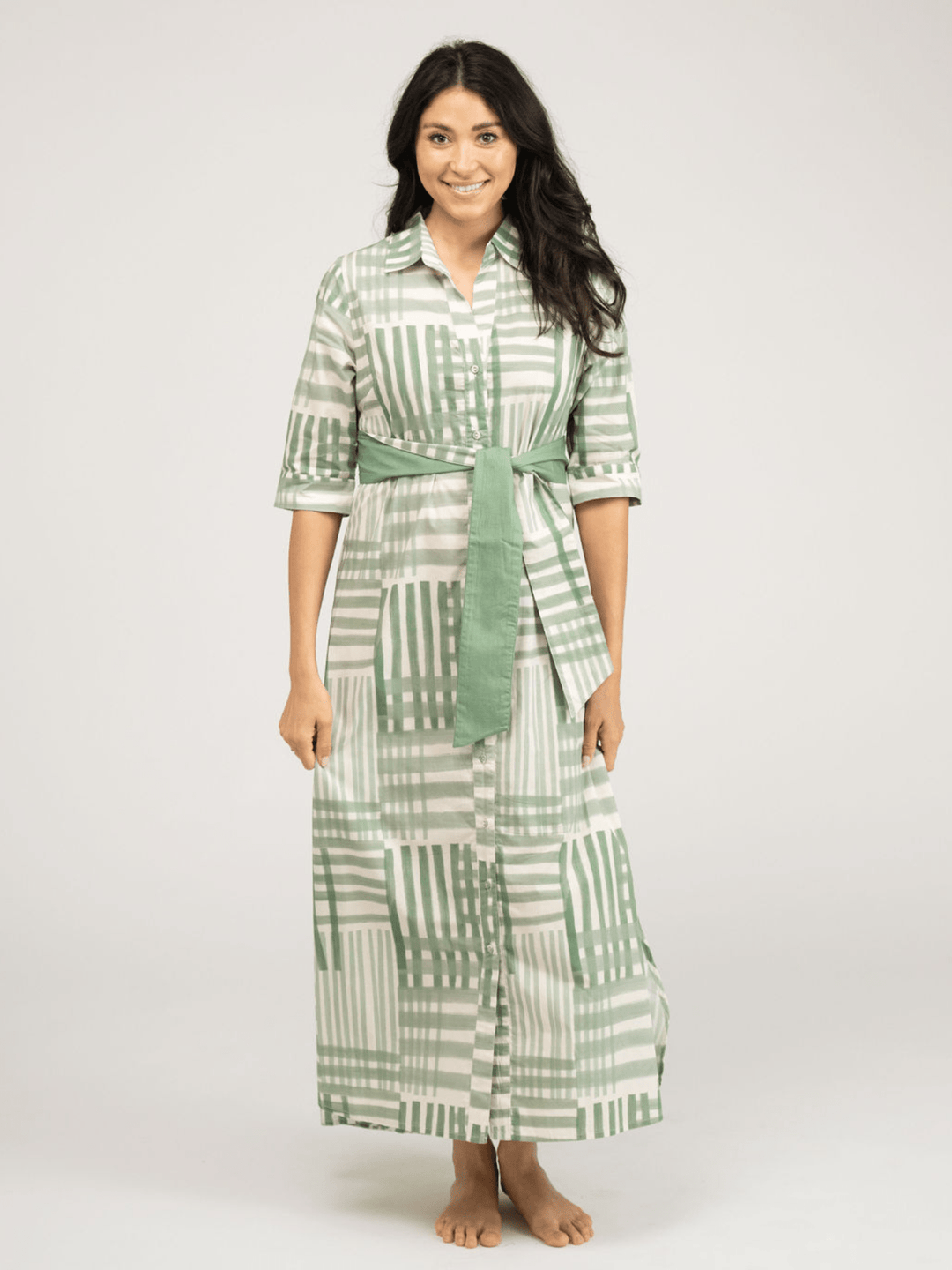 Beau & Ro Dress The Eloise Dress | Green Check