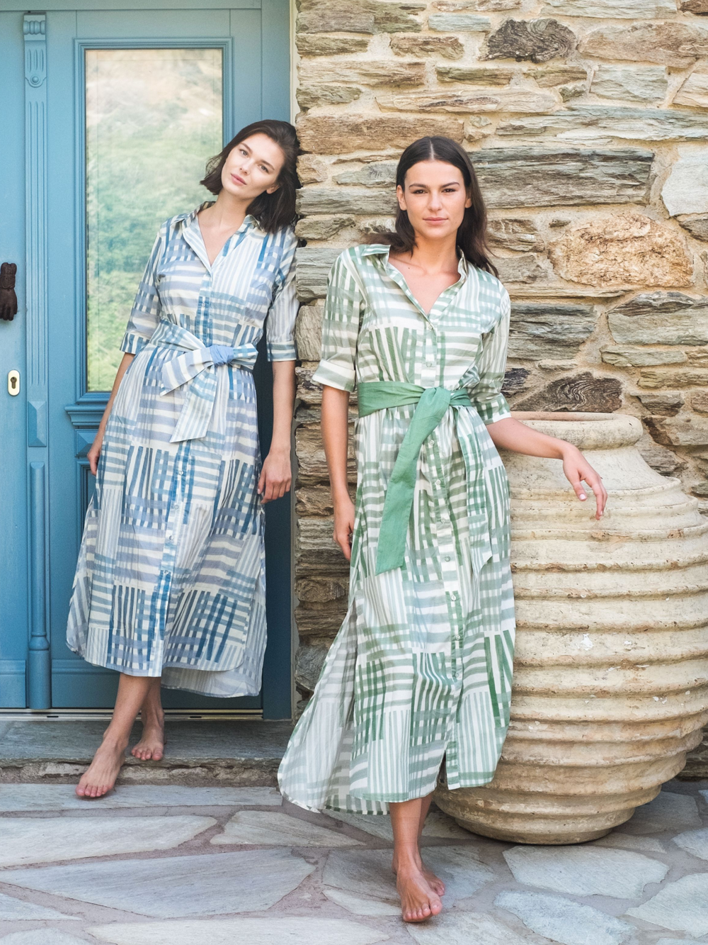 Beau & Ro Dress The Eloise Dress | Green Check