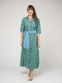 Beau & Ro Dress The Eloise Dress | Green Check Block