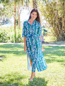 Beau & Ro Dress The Eloise Dress | Green Picnic Stripe